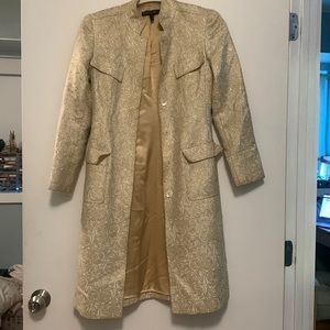Silk Lined Glittery Golden Lafayette 148 Coat